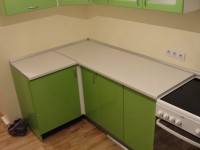 Кухня Зеленый металлик Бердск - лево низ